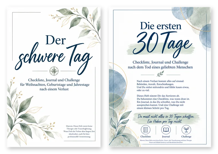 Die Hefte Die ersten 30 Tage und Der schwere Tag zusammen